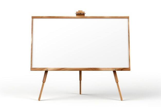 The Artistic Portal A Wooden Easel Holding a White Canvas of Creativity on Transparent PNG Background