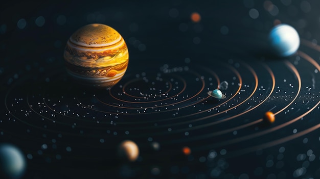 Artistic rendering of the Solar System