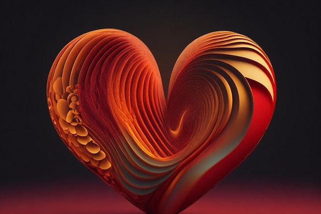 An Artistic Representation Of a Small Heart Free From Any Background Interference