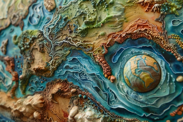 Photo artistic topography abstract earth texture