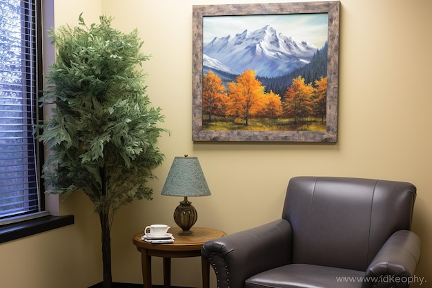 Artistic Vistas Scenic Painting Hanging in a Counselling Space