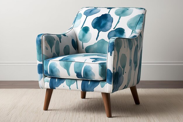 Artistic Watercolor Accent Chair for Stylish Seating