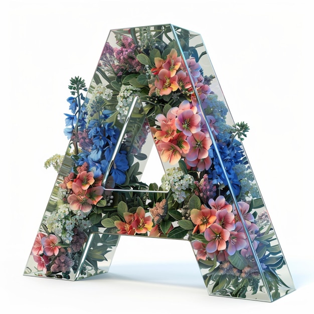 Photo artistically crafted letter a featuring a unique and imaginative design