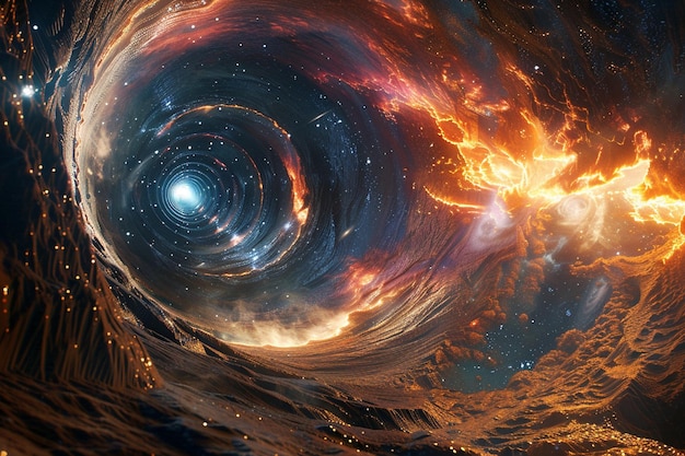 An artists depiction of a wormhole