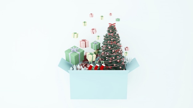 Artwork Christmas 3d rendering 