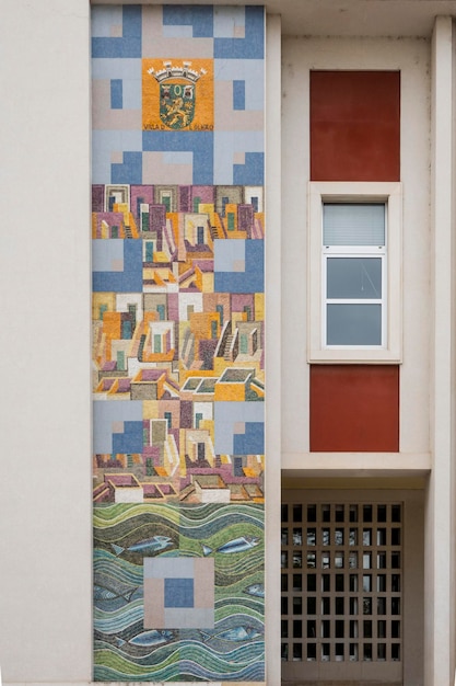 Artwork details from the Courthouse of Olhao city