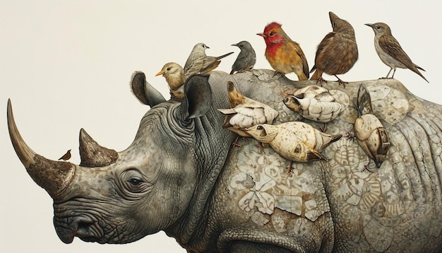 an artwork focusing on the interaction between different species