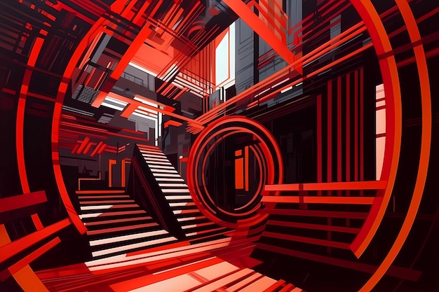 Artwork inspired by the unique perspective of an industrial generative AI