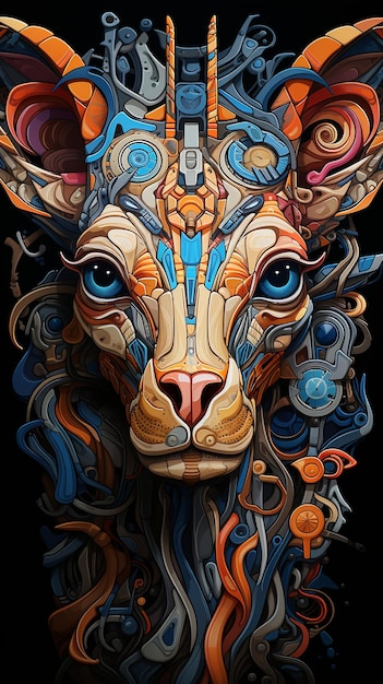 artwork in the style of animal futurism