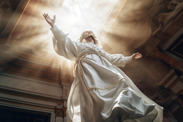 Ascension day of jesus christ or resurrection day of son of god Ascension day concept in church