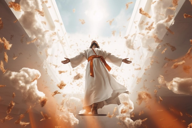 Ascension day of jesus christ or resurrection day of son of god Good friday Ascension day concept