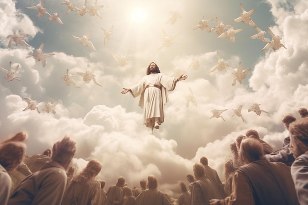 Ascension day of jesus christ or resurrection day of son of god Good friday Ascension day concept