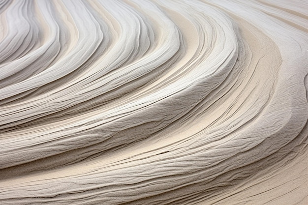 Ash covered sand forming patterns on the beach