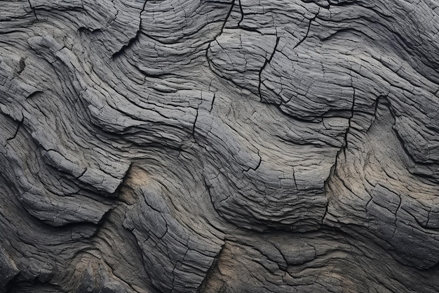 Ash patterns on a rough granite surface