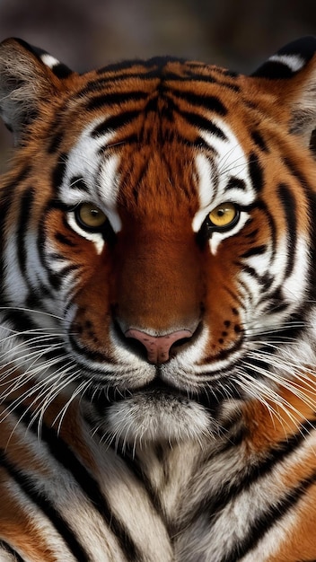 Asia tiger closeup face