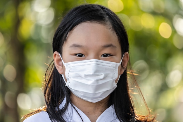 Asian children girl vietnam protect virus covid-19