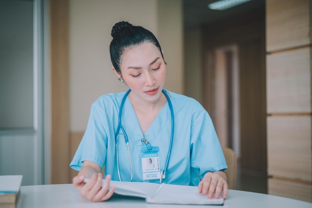 Asian doctor woman physician medical in clinic or hospital