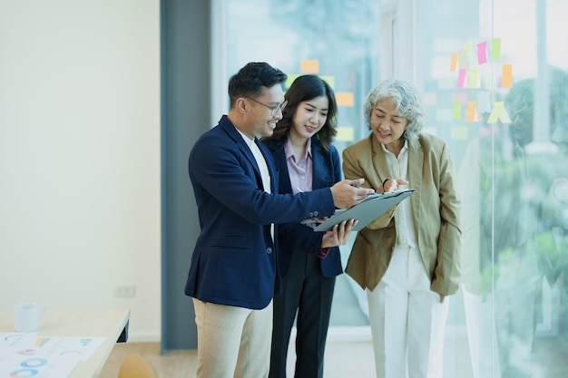 Asian entrepreneurs and business people meeting in a conference room in business planning financial budget and investment risk assessment to analyze customer groups to increase company growth