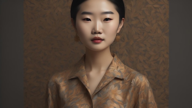 Asian Fashion Style Woman Generative AI