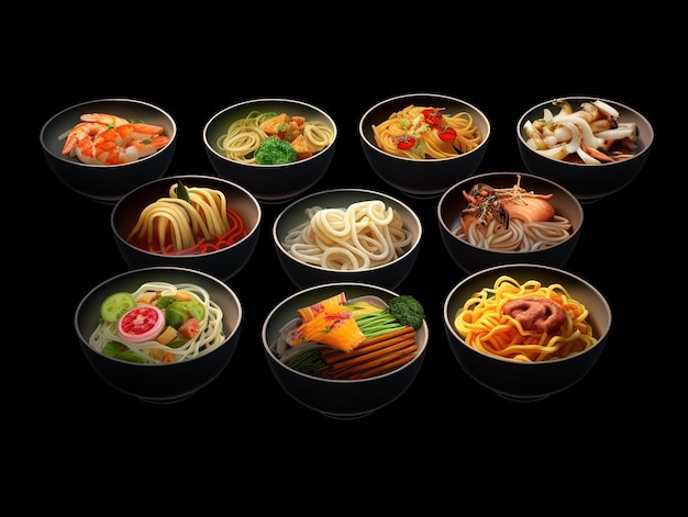 Asian food isolated