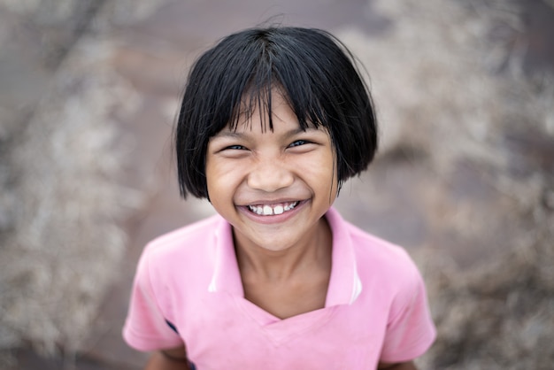 asian little girl smiling 