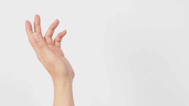 Asian man hand washing gesture