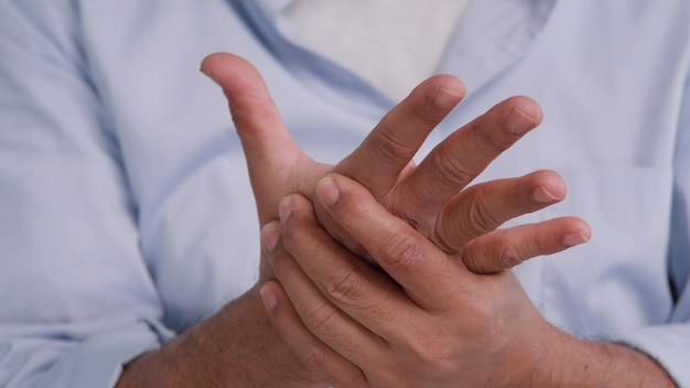 An Asian man has tingling and numbness in his hand which causes beriberi