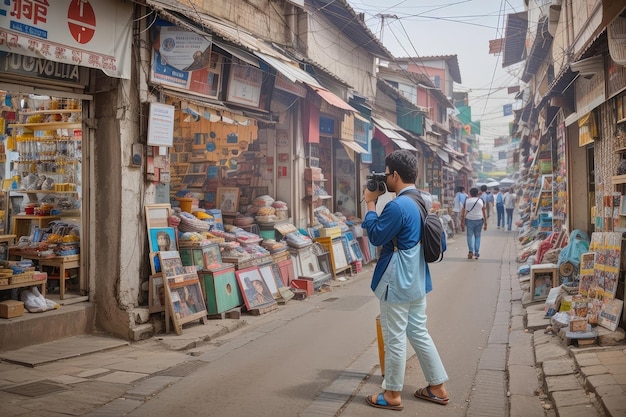 asian man in the market