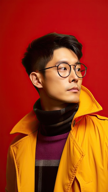 Asian man wearing glasses