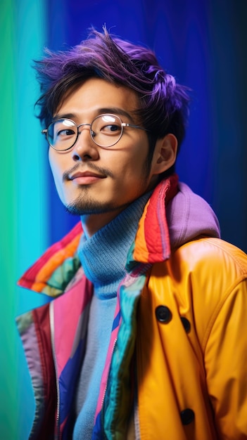 Asian man wearing glasses