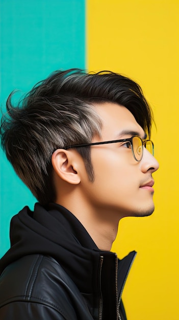 Asian man wearing glasses