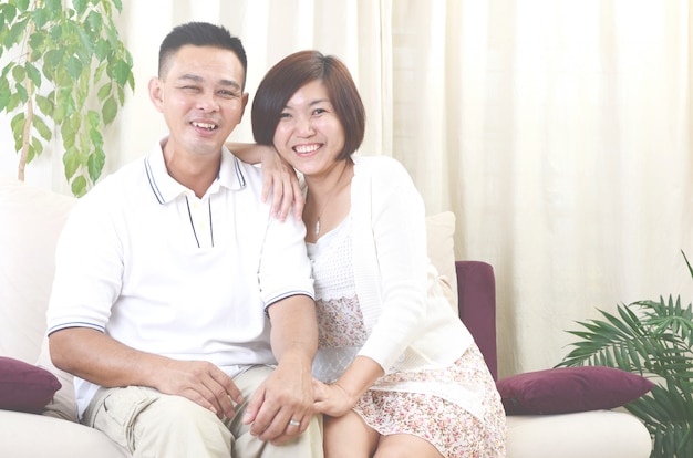 Asian Middle age couple