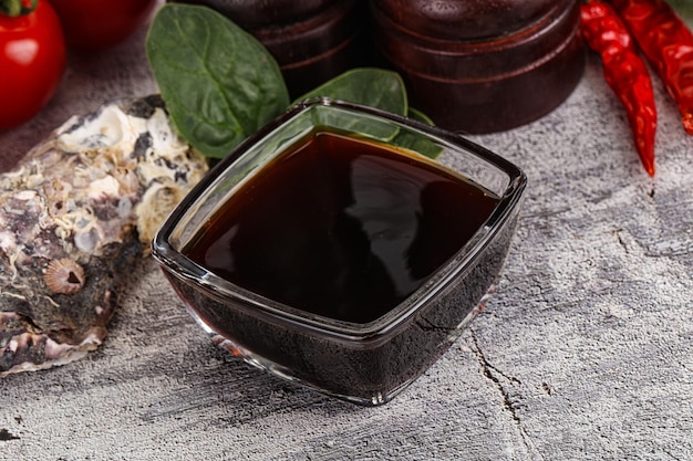 Asian natural Oyster sauce in the bowl