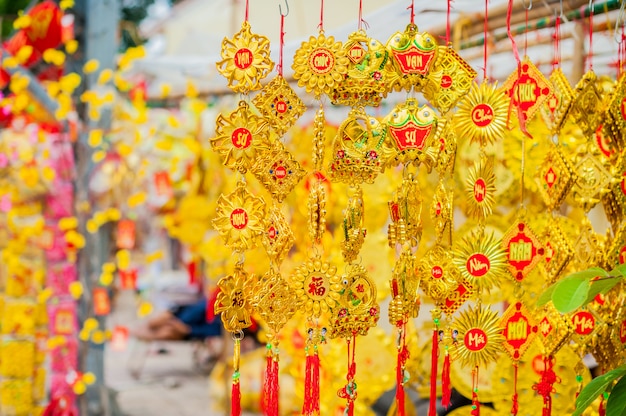 Asian traditional new year decoration objects