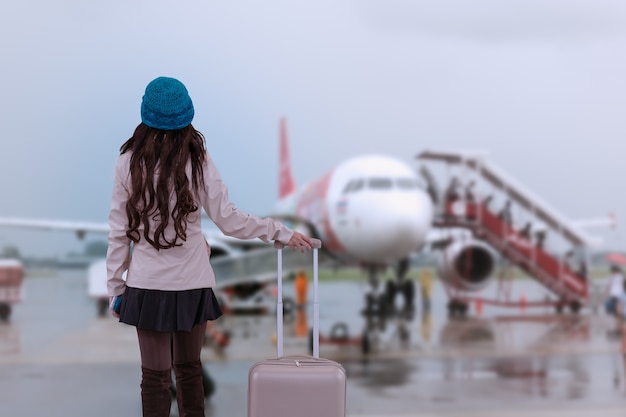 Asian Travel woman wearing sweater