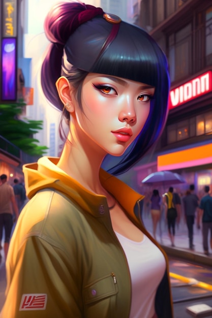 Asian woman art