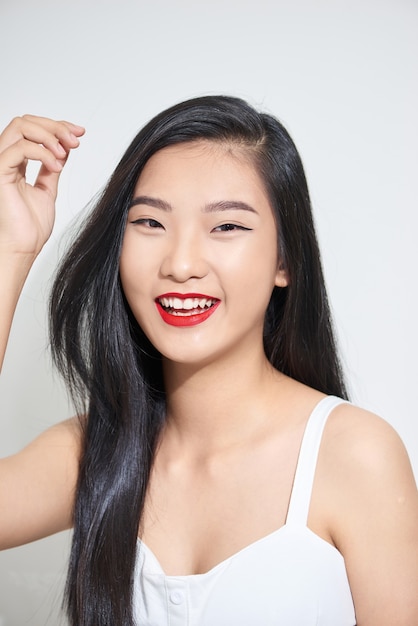 Asian Woman Cheerful Portrait Concept