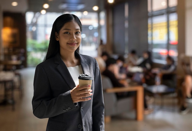 asian woman at coffee shop