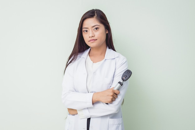 Asian woman ophthalmologist standing at hospital