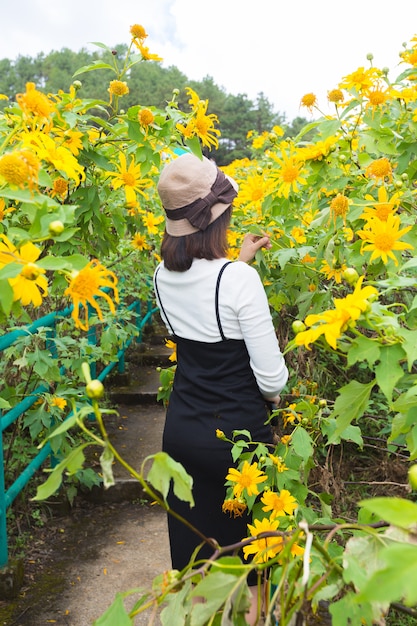 Asian woman traveler in holiday.