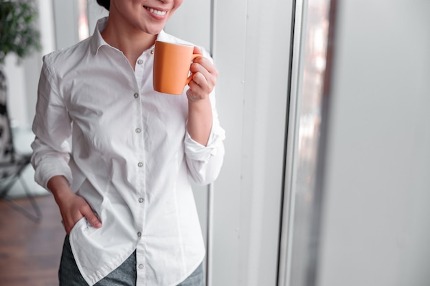 Asian woman working in IT office