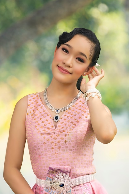 Asian Women Dressed In Lanna Thai Traditions