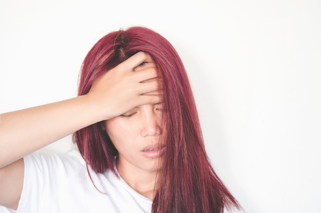 Asian women have headache after get up