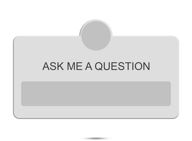 Ask me question form template social instagram empty background 3d