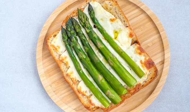 Asparagus mozzarella sandwich