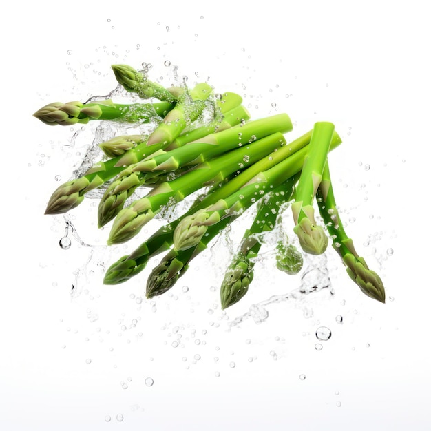 Asparagus vegetables isolated on white background