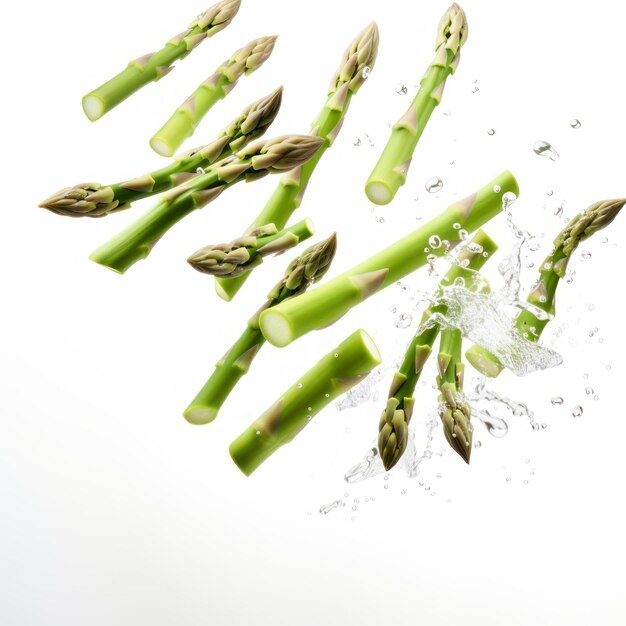 Asparagus vegetables isolated on white background