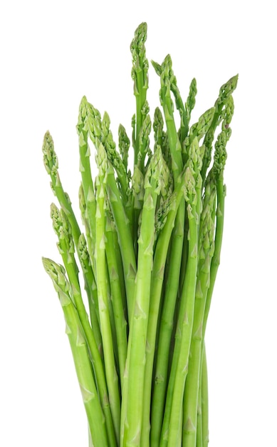 Asparagus on the white background