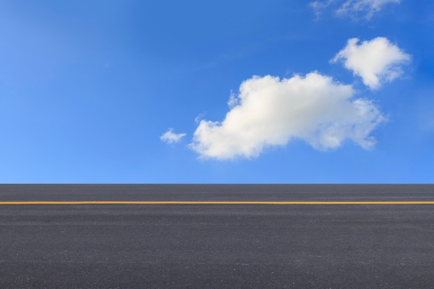 Photo asphalt road and sky background