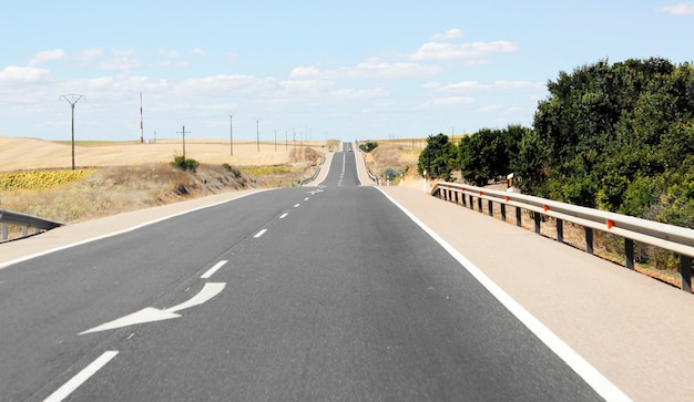 Asphalt road view